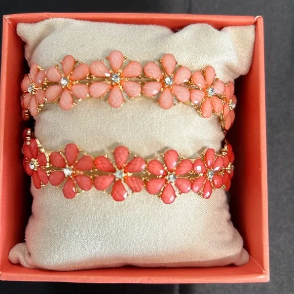 Piper K | Daisy Bracelet Set in Corals ✨ - Picture 3 of 6
